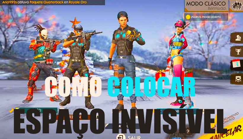 Espaço invisível no Free Fire: veja como fazer para editar o nick no